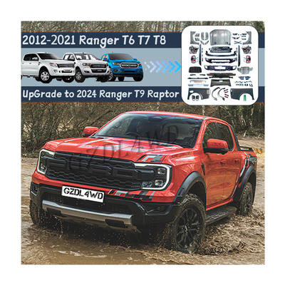 ABS Full Set Bodykit Car Body Systems For Ranger T6 T7 T8 Upgrade To T9 2022 Raptor Widebody With Side Step bumper